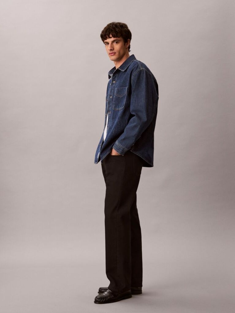 Denim 90s Logo Denim Overshirt  Men