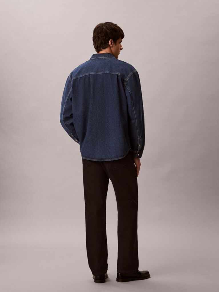 Denim 90s Logo Denim Overshirt  Men