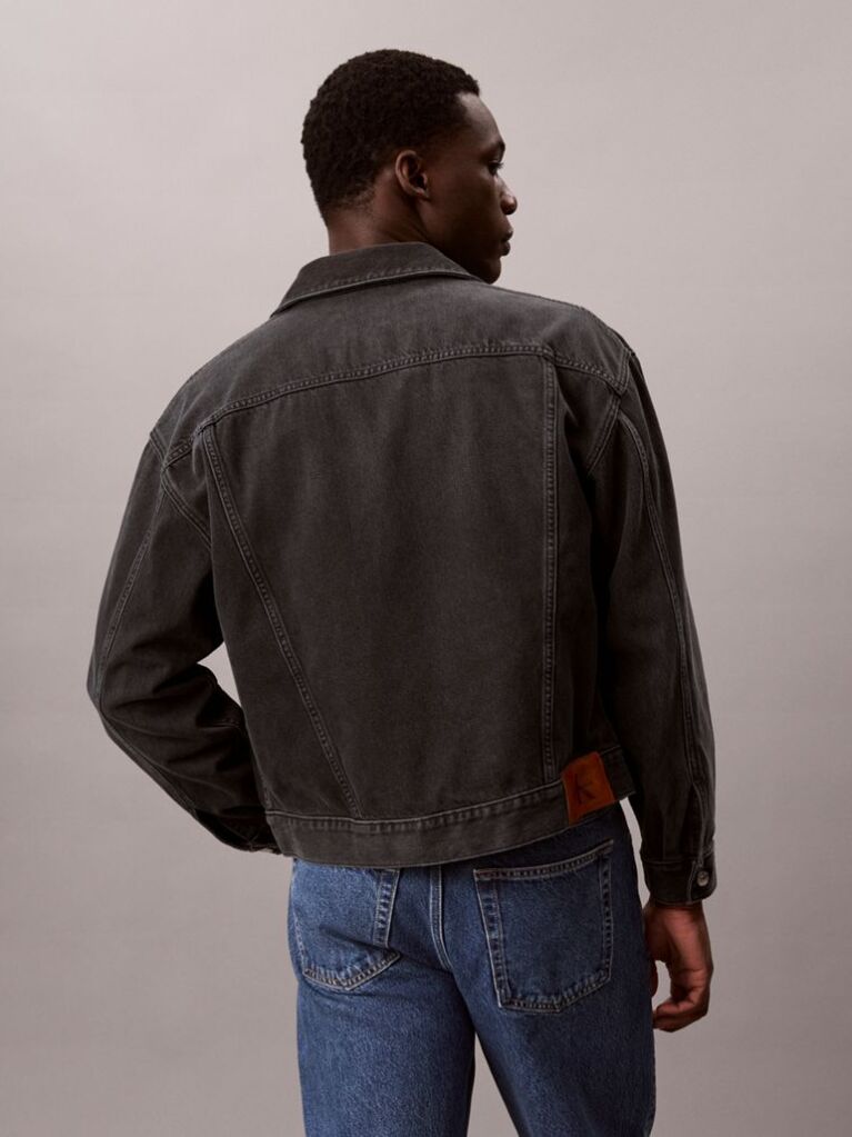 Μαύρο Denim Μπουφάν Trucker 90s  Άνδρας