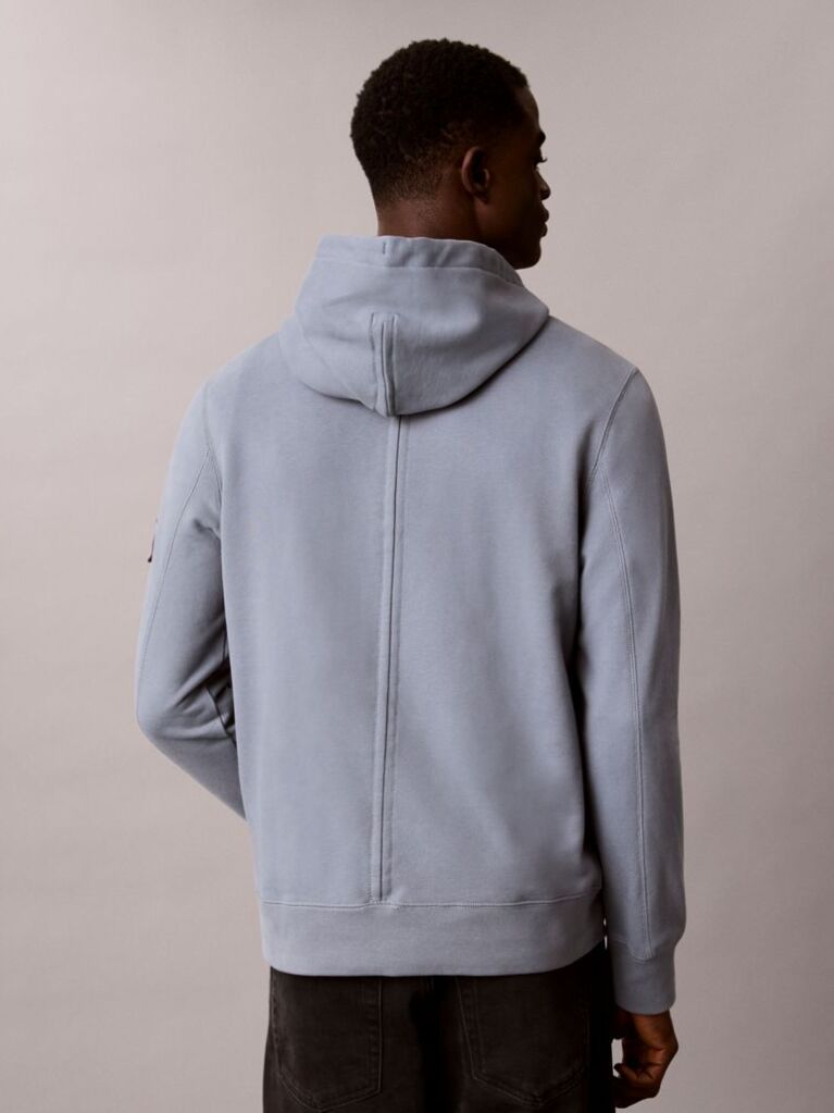Γκρι Βαμβακερό Hoodie Με Κουκούλα Και Λογότυπο  Άνδρας