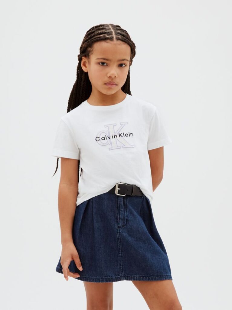 Λευκό Παιδικό T-Shirt Με Λογότυπο  Κορίτσι