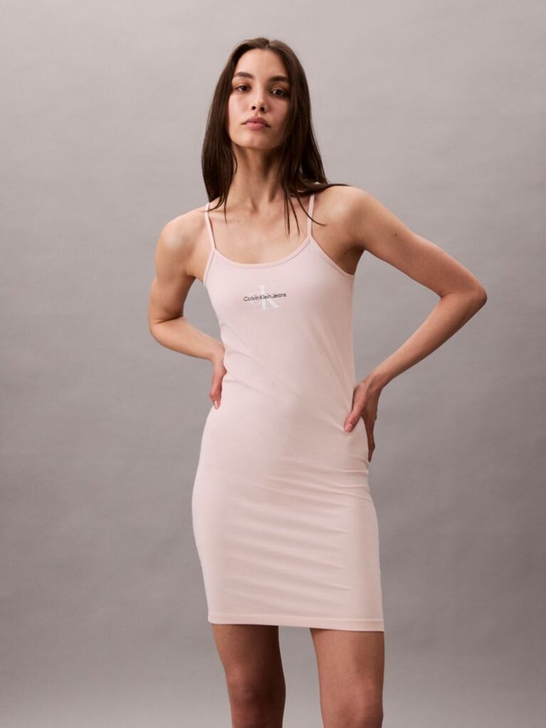 Pink Slim Monogram Cami Dress  Women