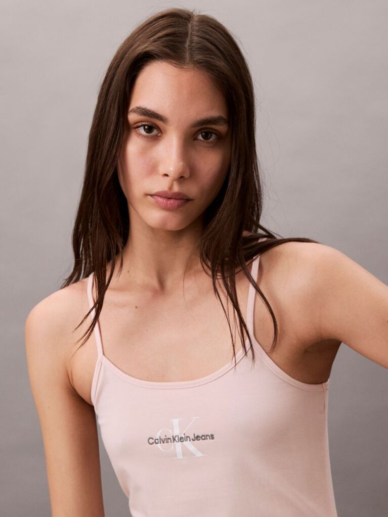 Pink Slim Monogram Cami Dress  Women