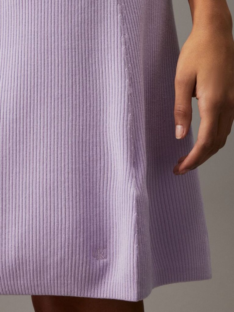 Purple Soft Ribbed Lyocell Tank Dress  Women