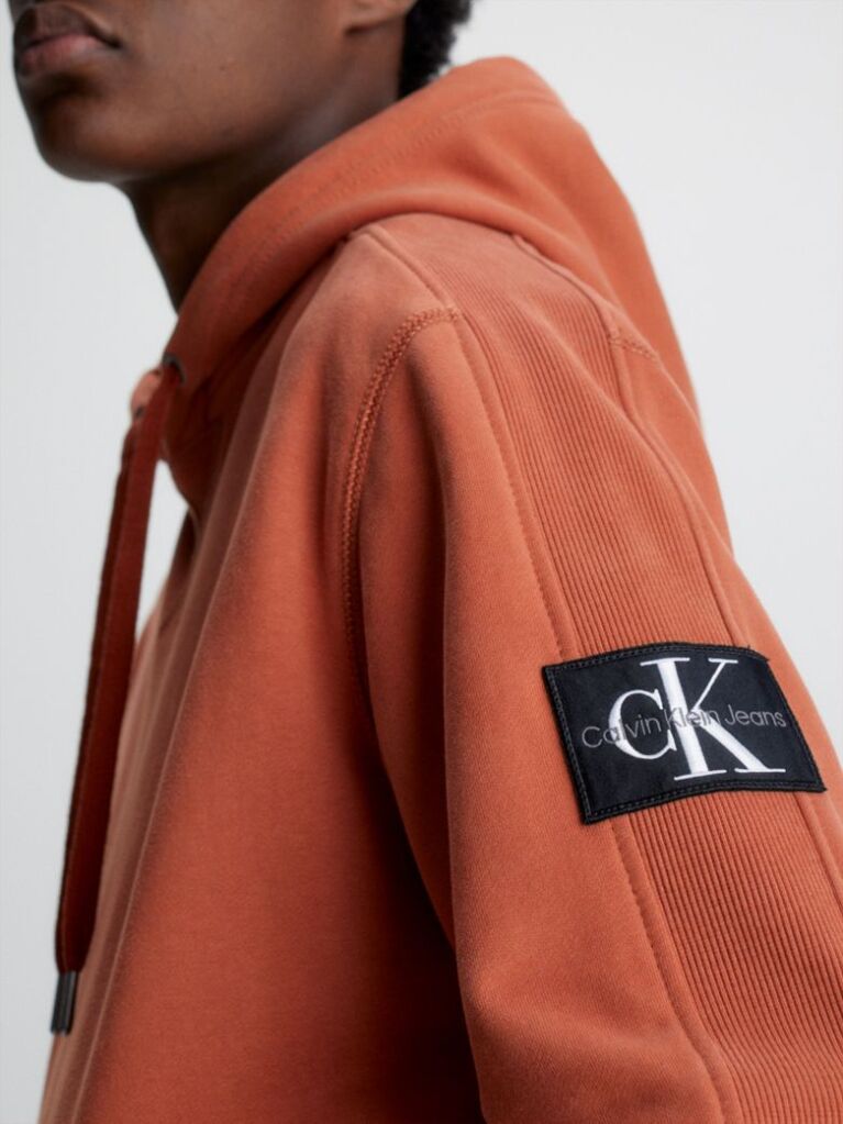 Πορτοκαλί Βαμβακερό Hoodie Με Λογότυπο  Άνδρας