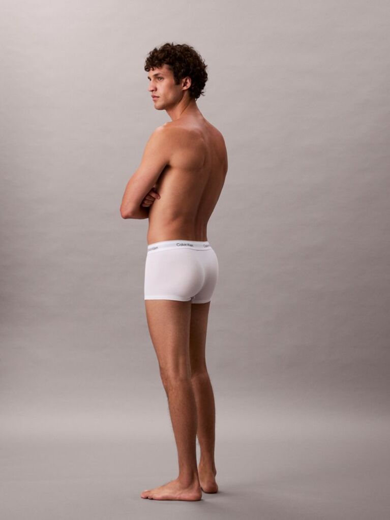 Λευκό Σετ 3 Χαμηλόμεσα Μπόξερ - Icon Cotton Stretch  Άνδρας