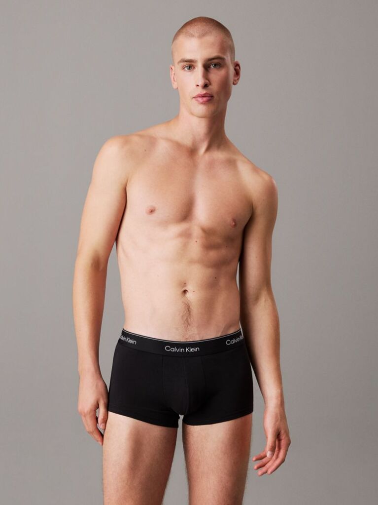 Μαύρο Σετ 3 Χαμηλόμεσα Μπόξερ - Icon Cotton Stretch  Άνδρας