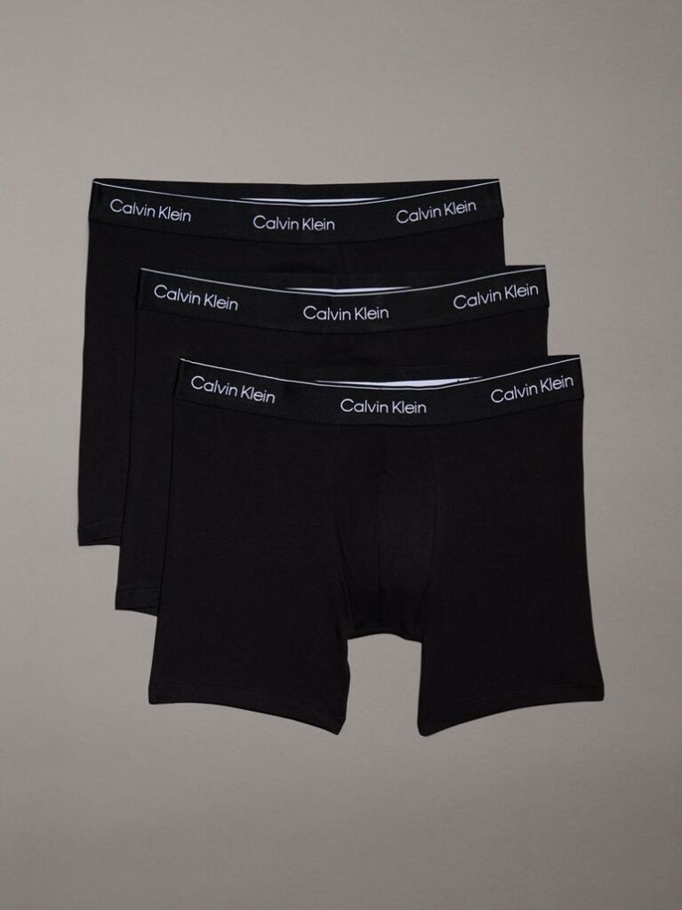 Μαύρο Σετ 3 Μπόξερ - Icon Cotton Stretch  Άνδρας