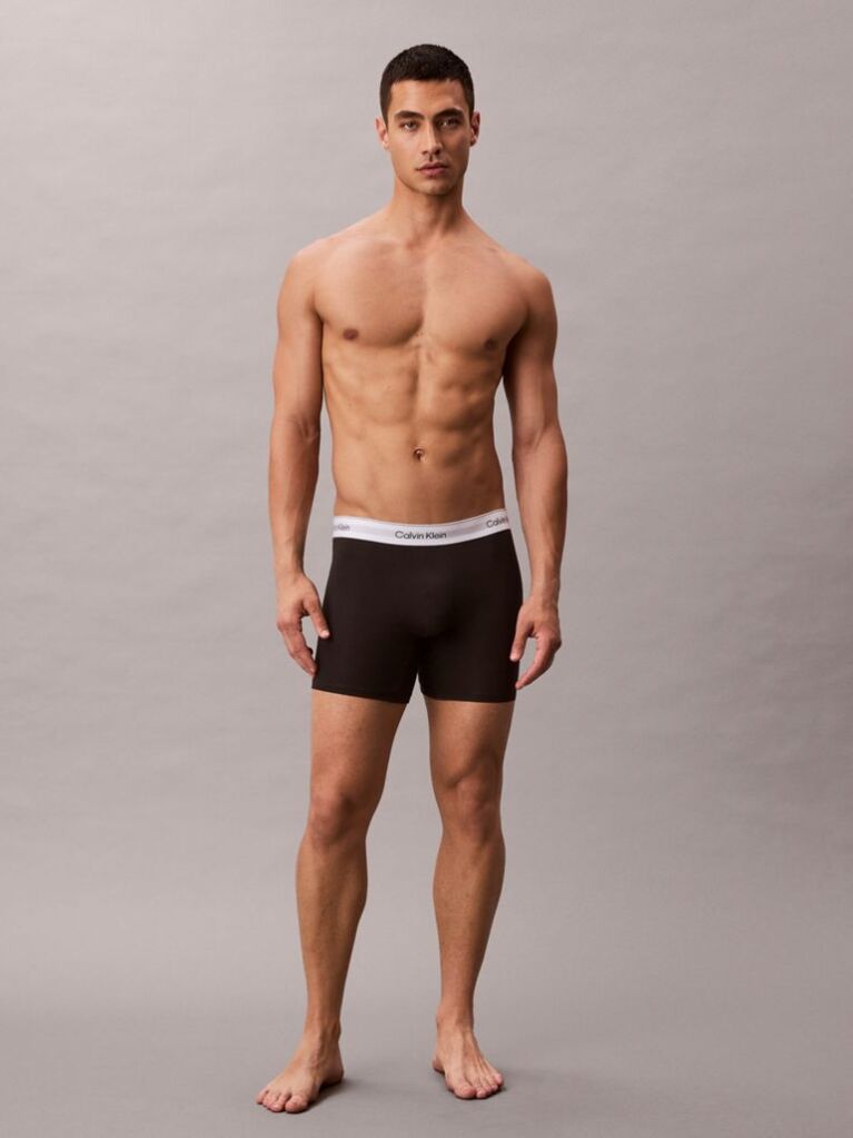 Μαύρο Σετ 3 Μπόξερ - Icon Cotton Stretch  Άνδρας
