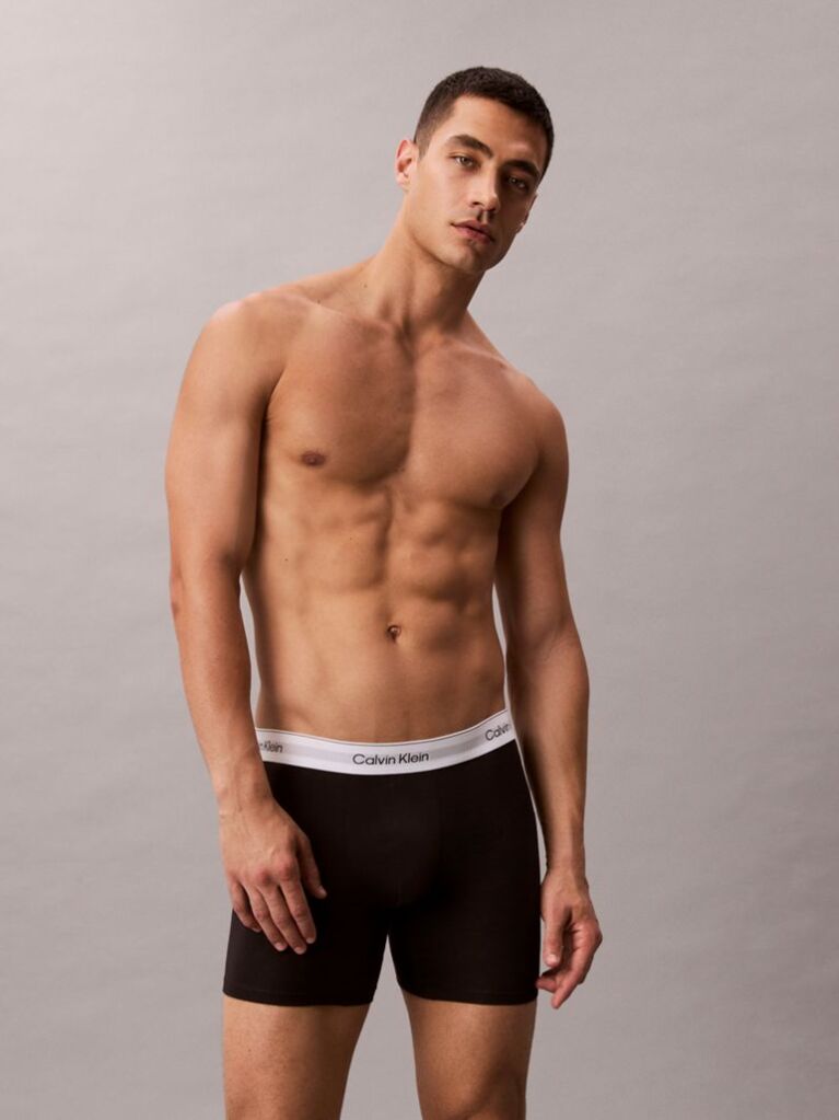 Μαύρο Σετ 3 Μπόξερ - Icon Cotton Stretch  Άνδρας