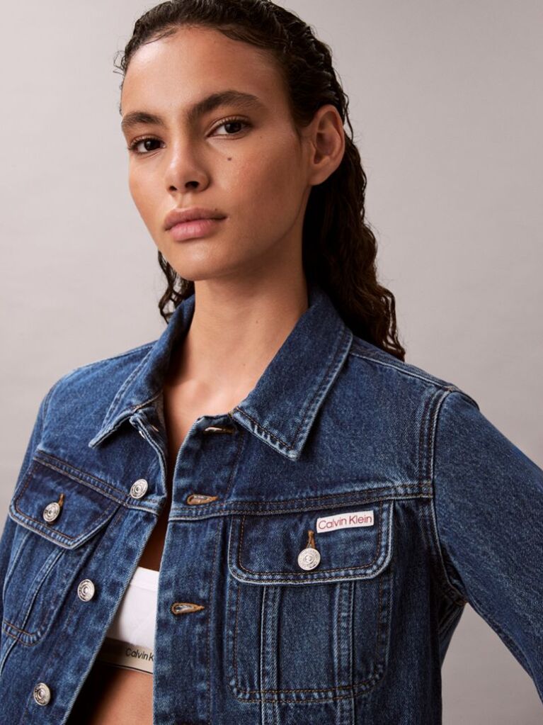 Denim Cropped 90s Denim Jacket  Women