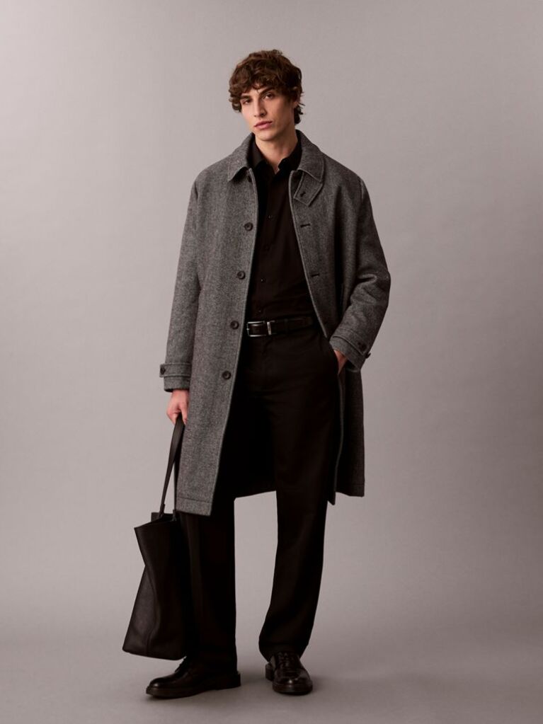 Black Long Sleeve Solid Stretch Classic Shirt  Men