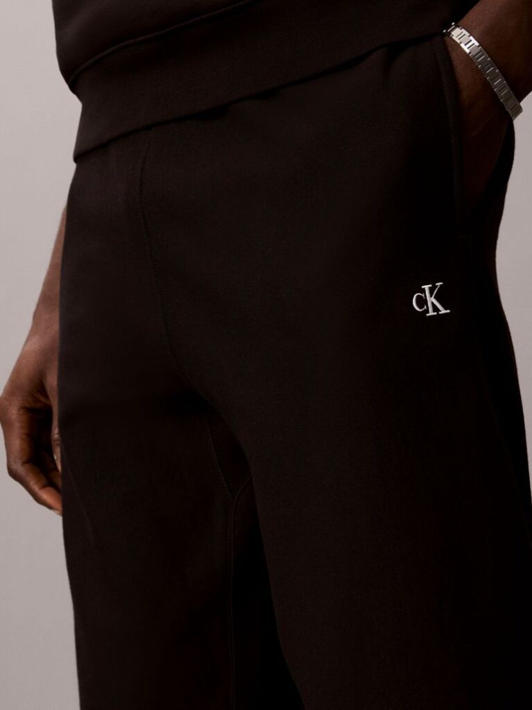 Black Cotton Terry Monogram Joggers  Men