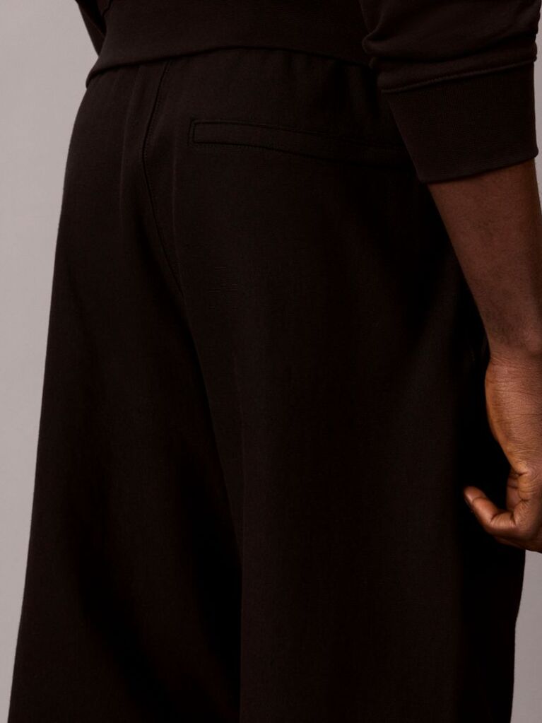 Black Cotton Terry Monogram Joggers  Men