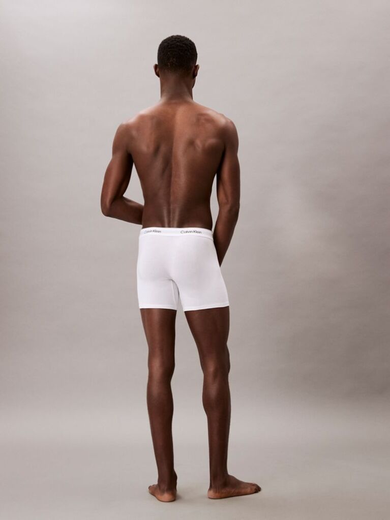 Λευκό Σετ 3 Μπόξερ - Icon Cotton Stretch  Άνδρας