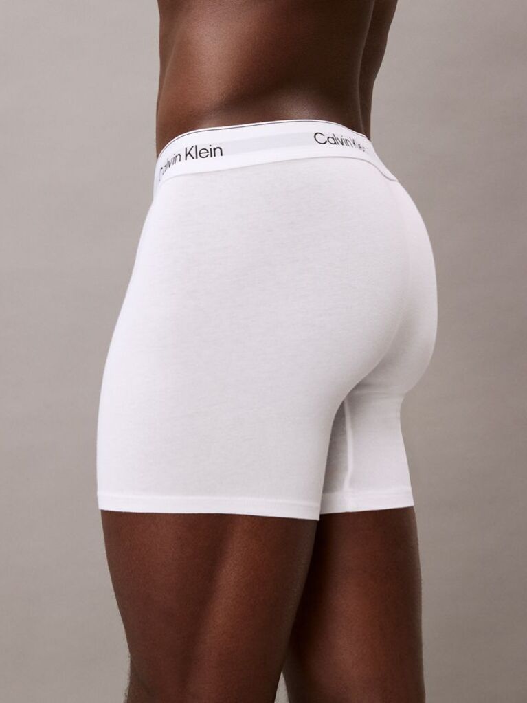 Λευκό Σετ 3 Μπόξερ - Icon Cotton Stretch  Άνδρας