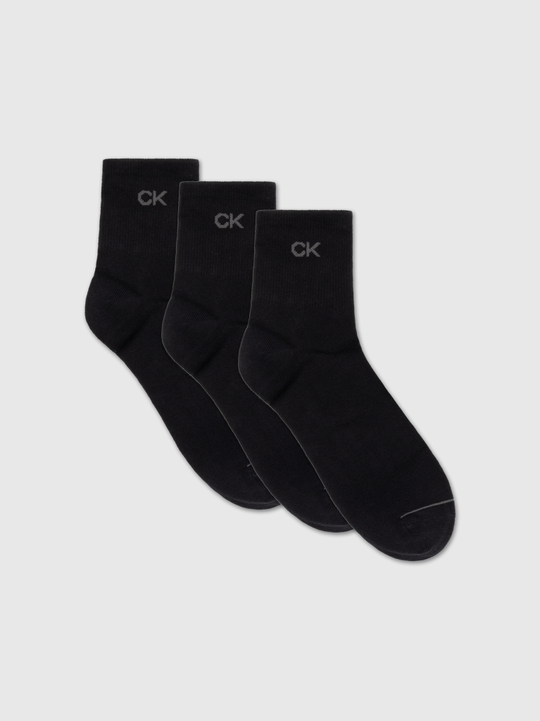 Black CK Men Short Sock 3P  Men