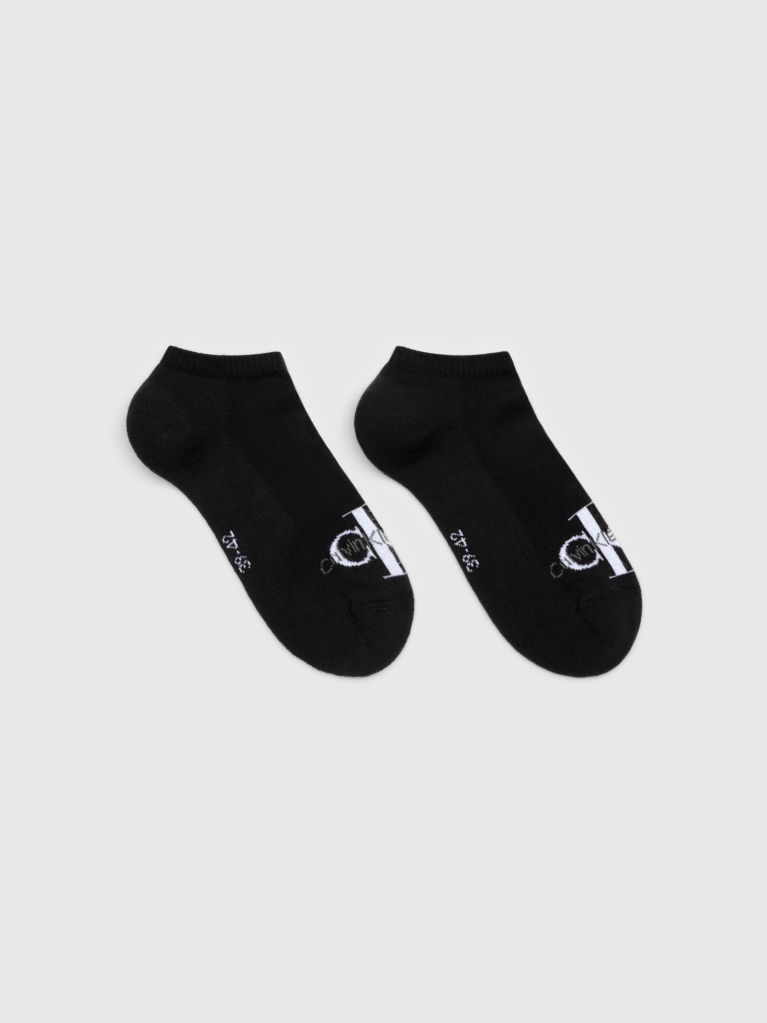 Black 2 Pack Sneaker Socks  Men