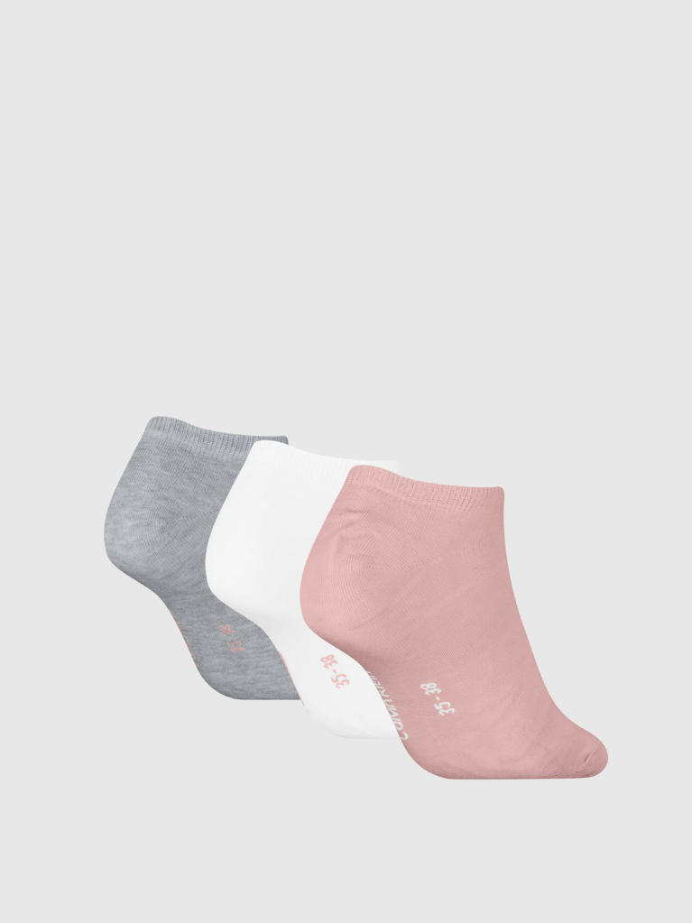 Pink 3 Pack Sneaker Socks  Women