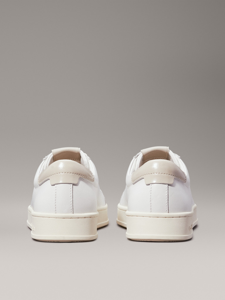 White Leather Trainers  Men