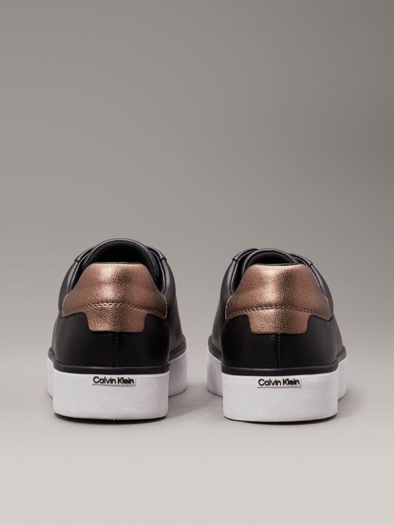 Μαύρο Δερμάτινα Sneakers  Γυναίκα
