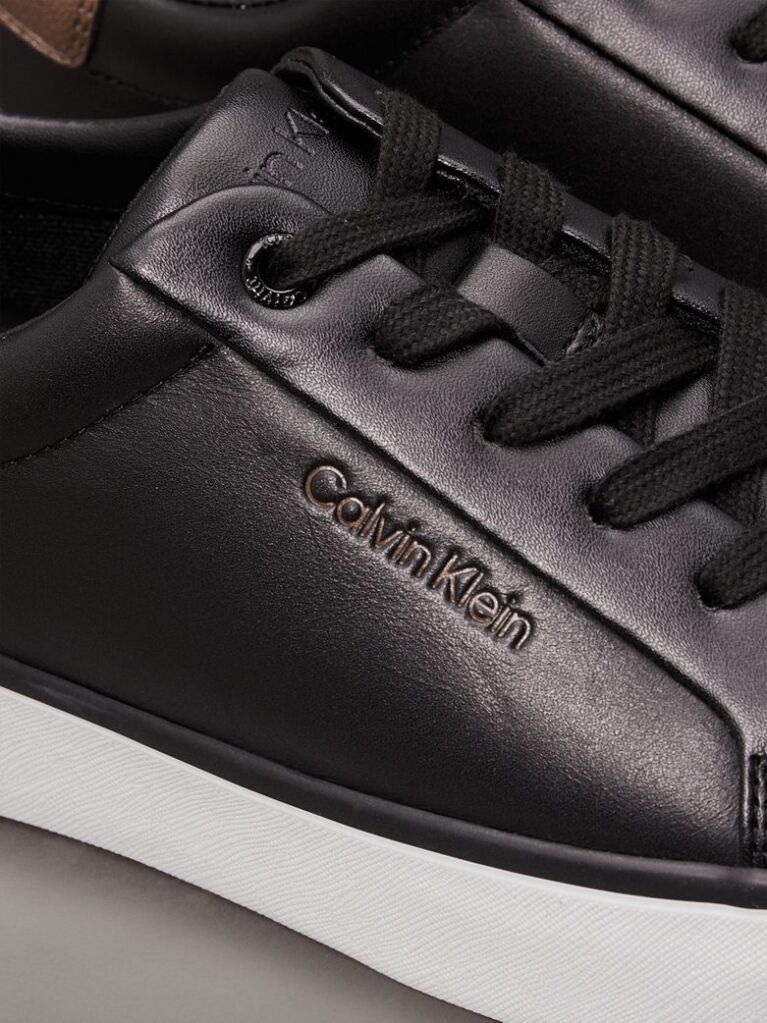Μαύρο Δερμάτινα Sneakers  Γυναίκα
