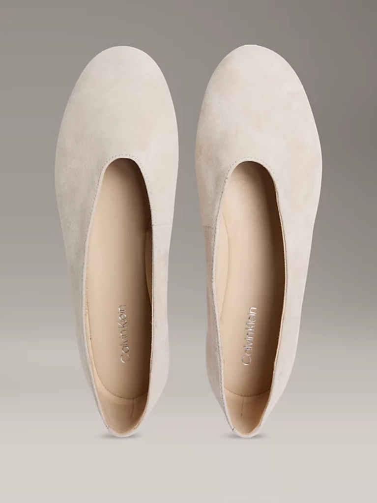 Beige Suede Ballerinas  Women