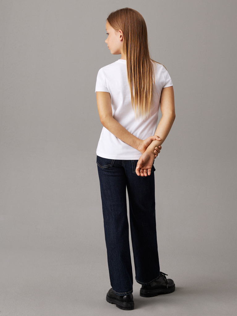 Denim Mid Rise Straight Jeans  Girls
