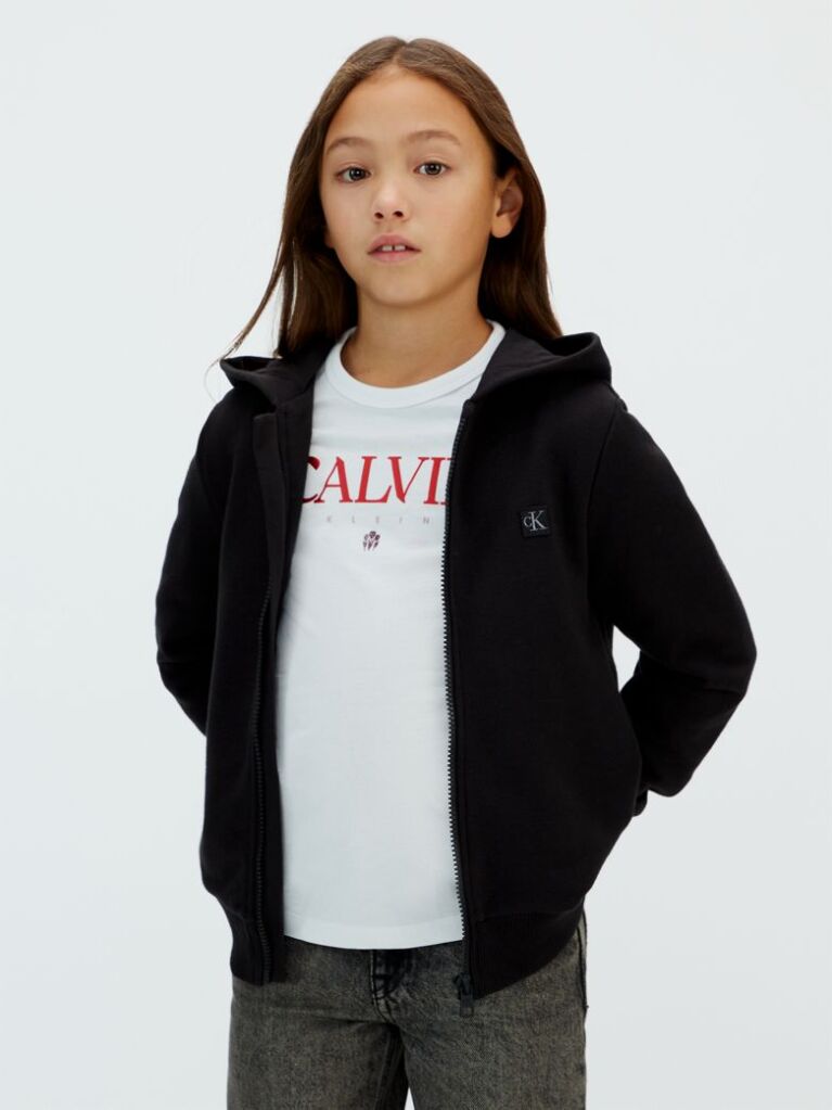 Μαύρο Hoodie Με Φερμουάρ  Παιδικό Unisex
