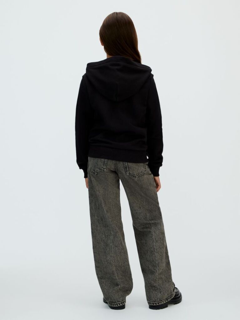 Μαύρο Hoodie Με Φερμουάρ  Παιδικό Unisex