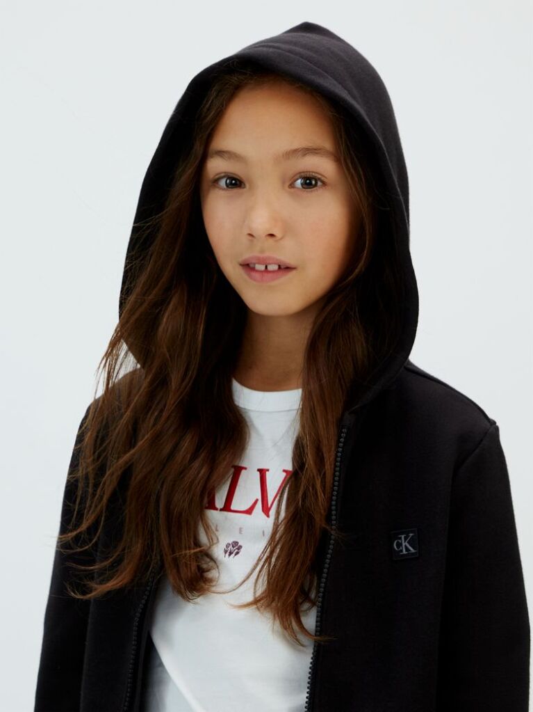 Μαύρο Hoodie Με Φερμουάρ  Παιδικό Unisex