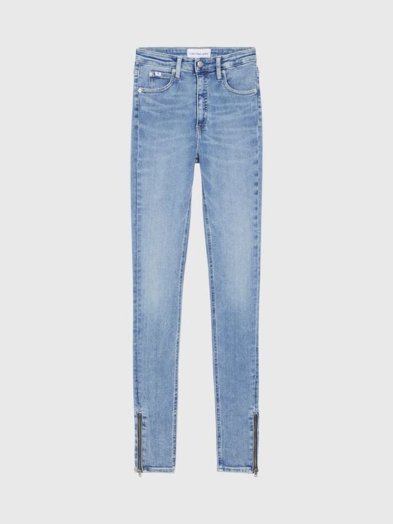 Denim Ψηλόμεσο Skinny Τζιν Με Φερμουάρ Στον Αστράγαλο  Γυναίκα