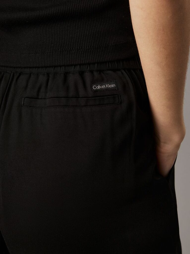 Black Satin Utility Cargo Pants  Women