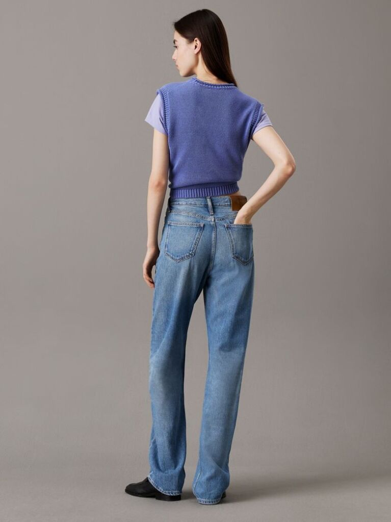 Denim Ψηλόμεσο Τζιν Σε Ίσια Γραμμή  Γυναίκα