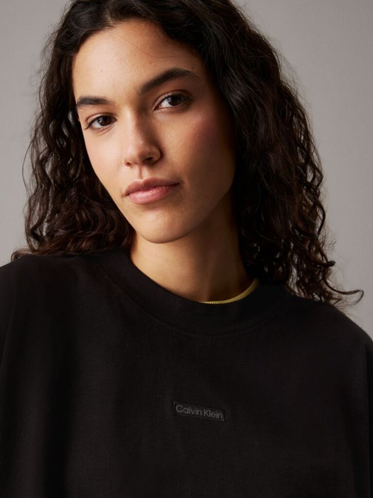 Μαύρο Boyfriend T-shirt  Γυναίκα
