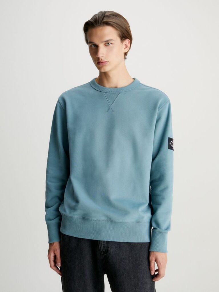 Blue Monogram Badge Sweatshirt  Men