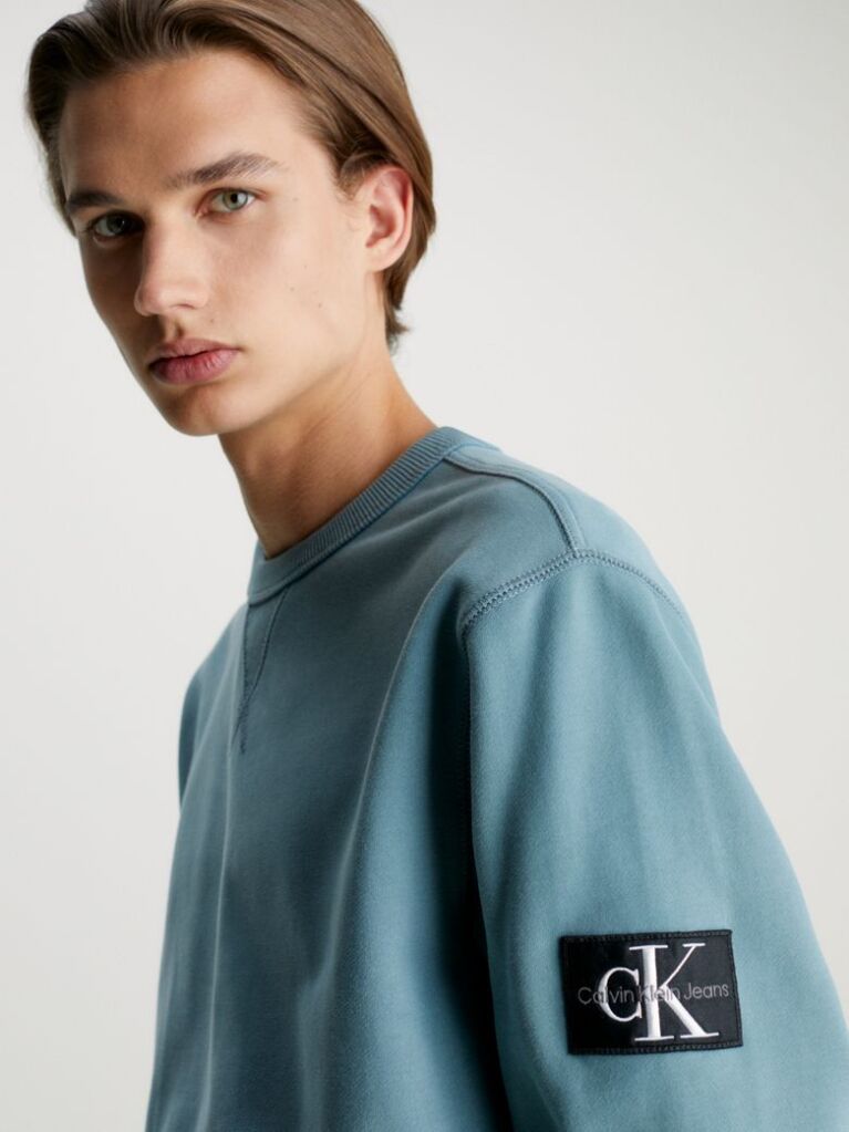 Blue Monogram Badge Sweatshirt  Men