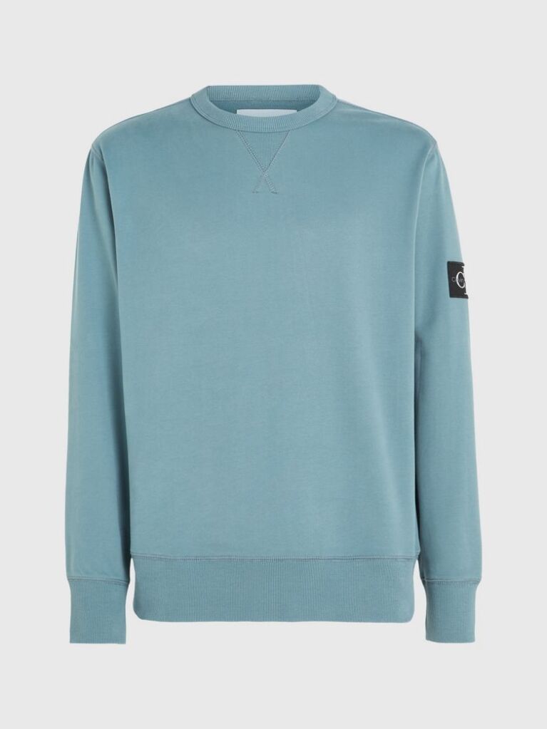Blue Monogram Badge Sweatshirt  Men