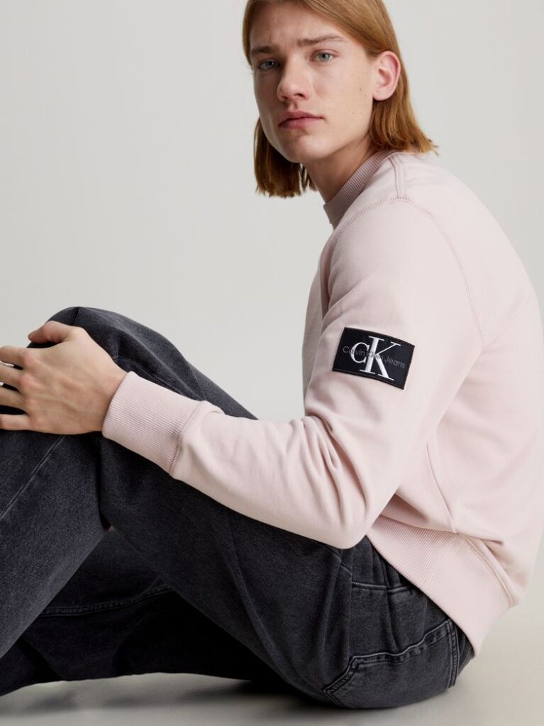 Pink Monogram Badge Sweatshirt  Men