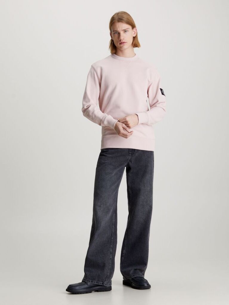 Pink Monogram Badge Sweatshirt  Men