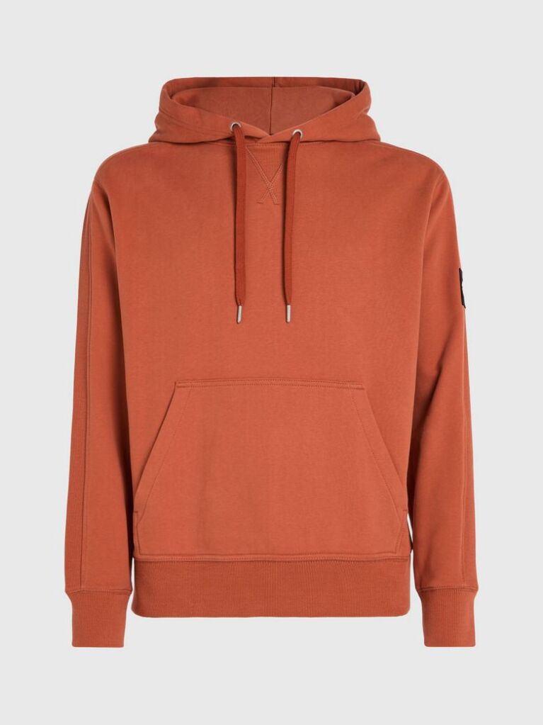 Πορτοκαλί Βαμβακερό Hoodie Με Λογότυπο  Άνδρας
