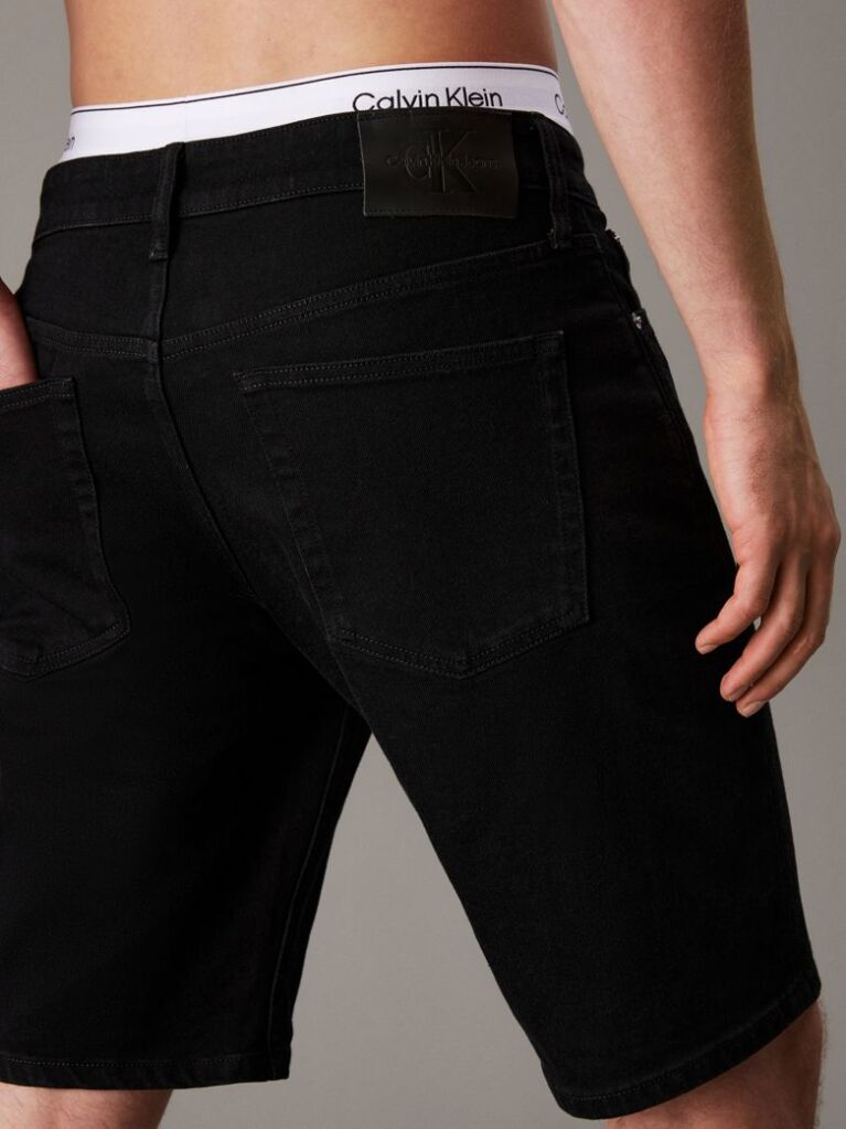 Μαύρο Κανονικό Denim Σορτς  Άνδρας