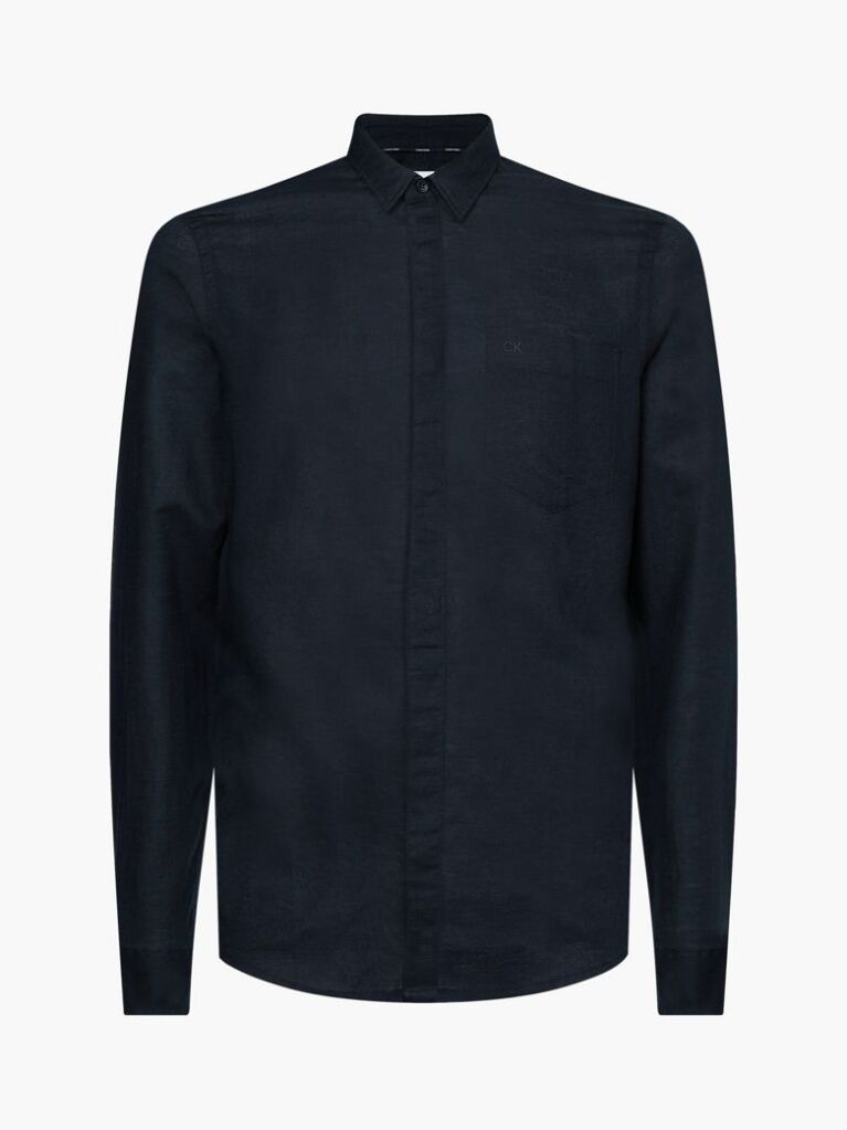 Black Linen Cotton Shirt  Men