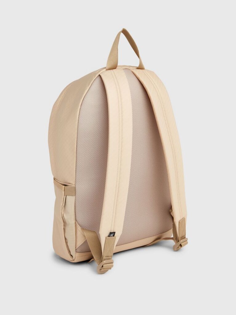 Beige Ripstop Round Backpack  Men
