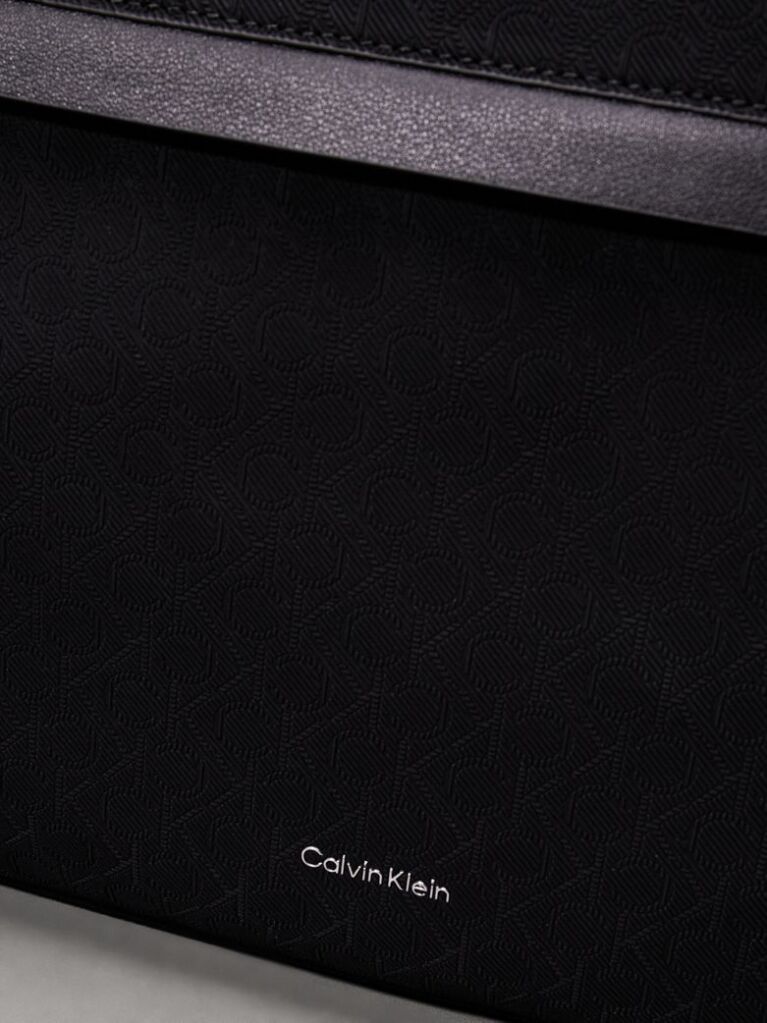 Black Logo Laptop Bag  Men