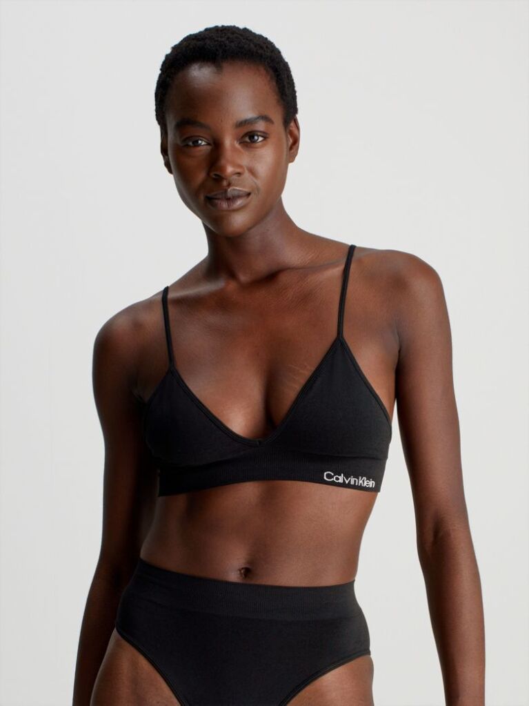 Black Triangle Bikini Top - CK Meta Essentials  Women