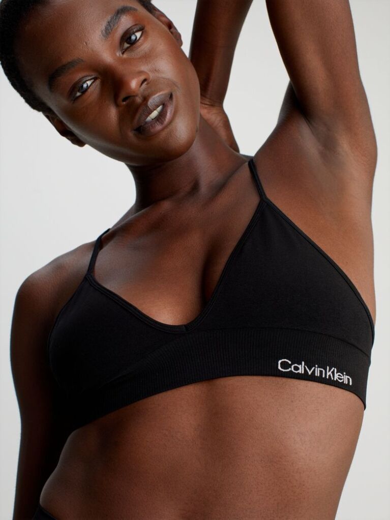 Black Triangle Bikini Top - CK Meta Essentials  Women