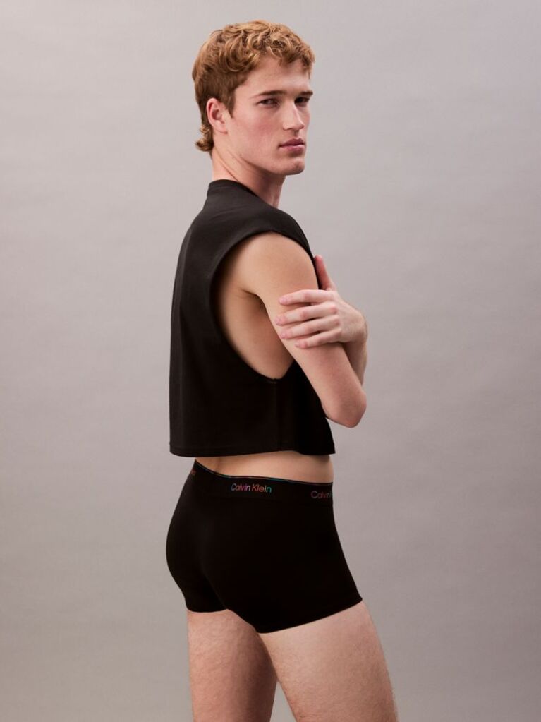Black Low Rise Trunks - Micro Stretch Pride  Men