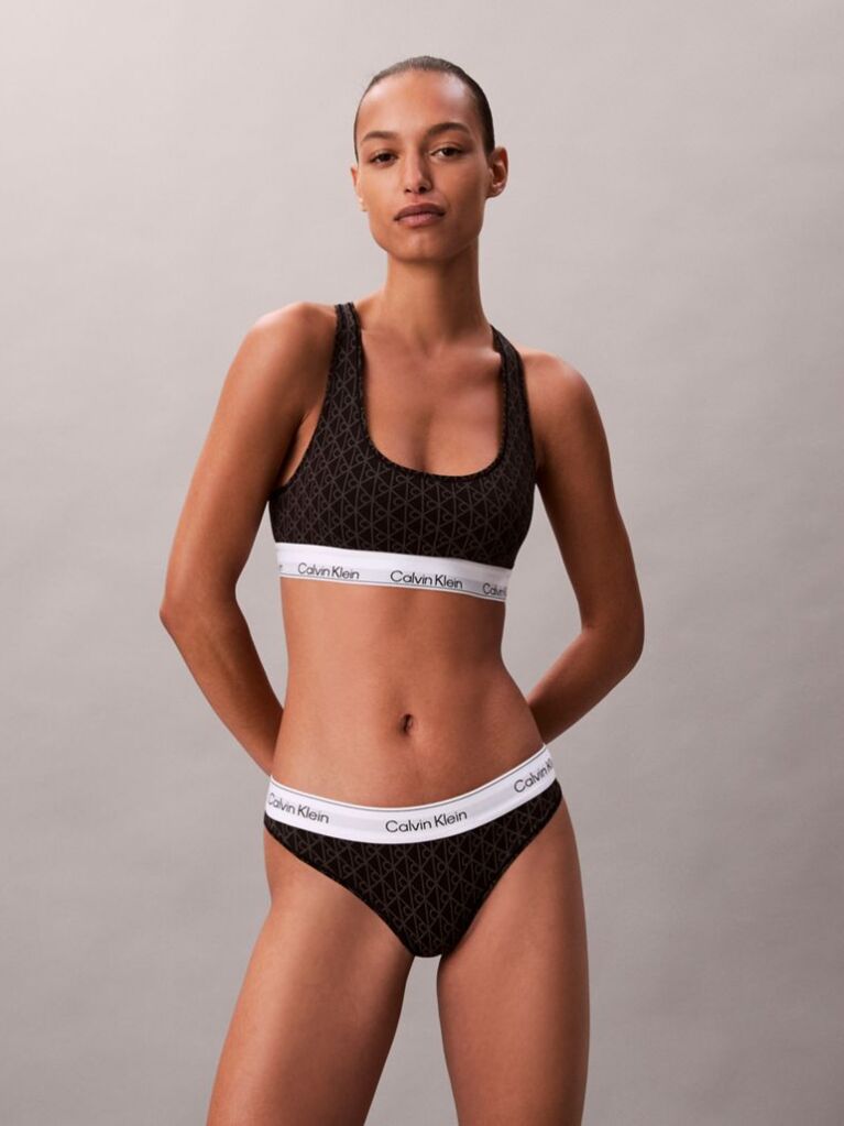 Black Unlined Bralette - Icon Cotton Modal  Women