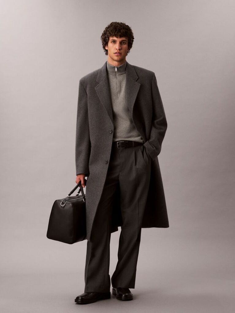 Grey Quarter Zip Jumper  Men